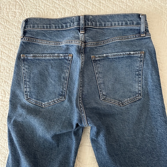 AGOLDE Women’s Toni Mid Rise Straight Leg Jeans Obscure Blue Size 24 - Picture 12 of 14